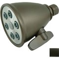 Livingquarters 2.75 in. Showerhaus small round showerhead with 6 spray jets - solid brass construction with adjustable ball joint- Oil Rubbed Bronze LI160307
